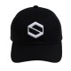 custom promotional  6 panel and wholesale black 100% cotton letter embroidery baseball dad cap and hat